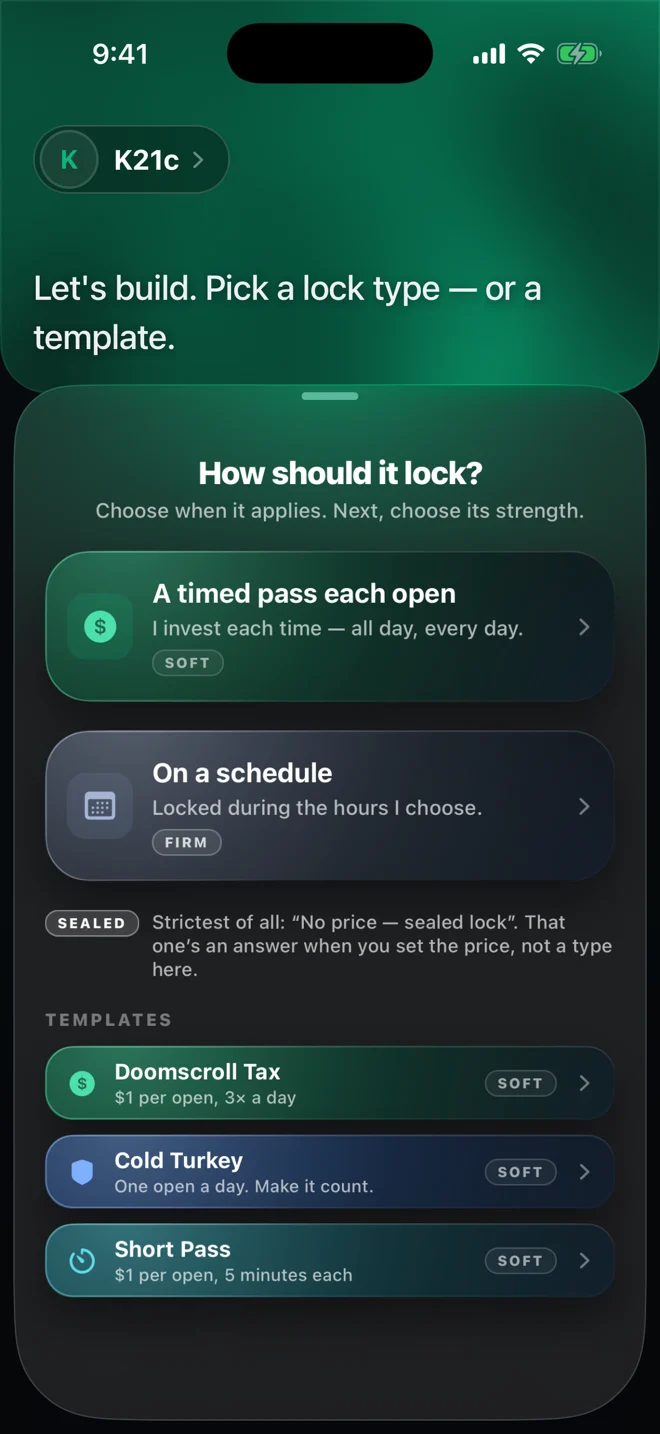 Doomo rule builder asking how a lock should work.